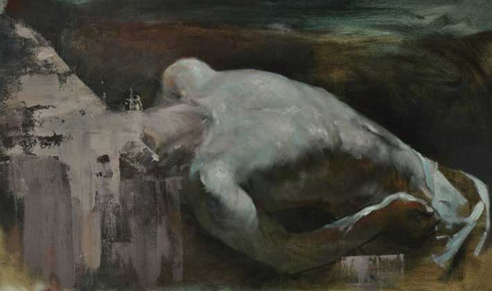 Dead Icarus Painting by Laszlo Mathe